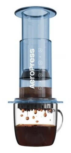 Przejdź do produktu Zestaw AeroPress Clear niebieski - Zaparzacz do kawy