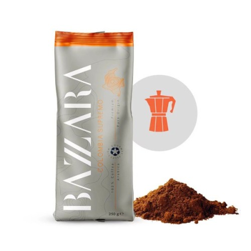 Przejdź do produktu Bazzara ESPRESSO COLOMBIA SUPREMO Moka Kawa mielona 250g