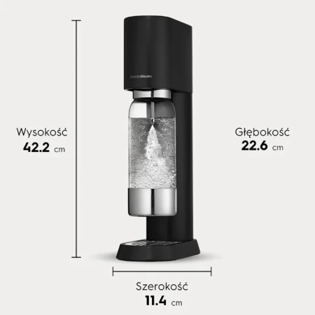 Saturator do wody gazowanej SodaStream Enso Black - Czarny