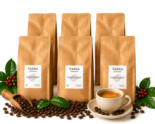 Przejdź do produktu Zestaw: 6x TAZZA - ESPRESSO - kawa ziarnista 1kg