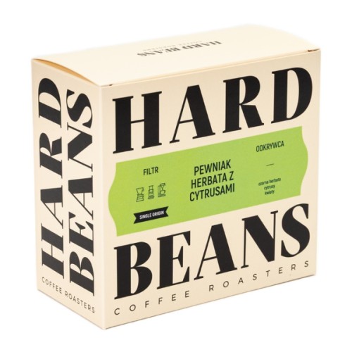 Przejdź do produktu Kawa ziarnista Hard Beans Pewniak Herbata z Cytrusami Filtr 250g
