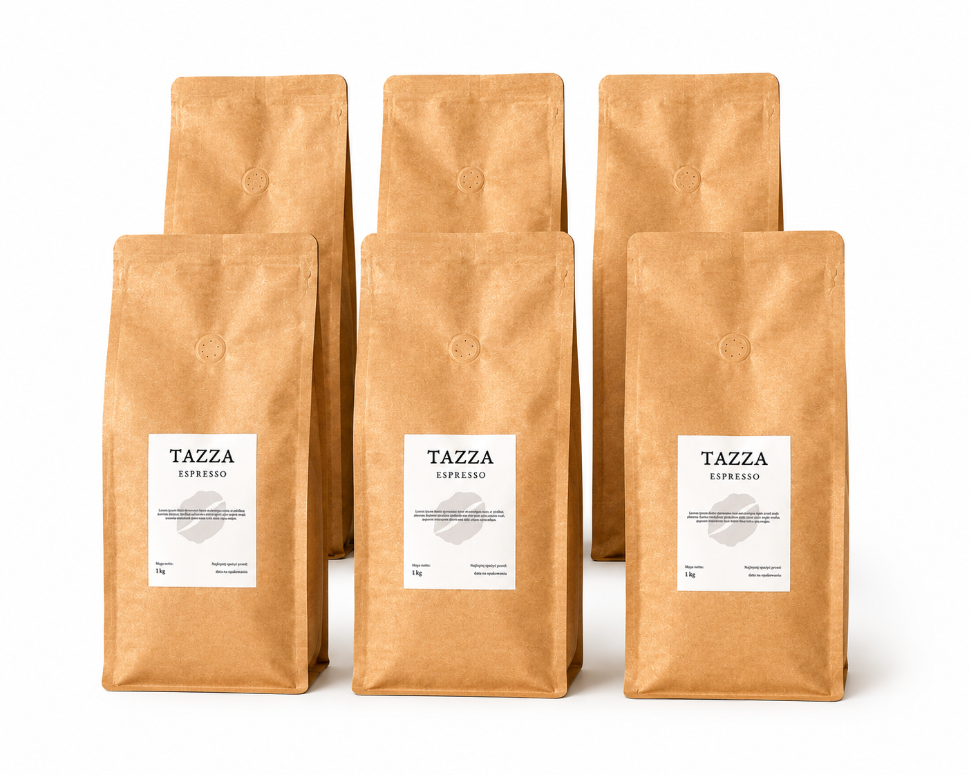 Zestaw: 6x TAZZA - ESPRESSO - kawa ziarnista 1kg