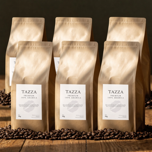 Przejdź do produktu Zestaw: 6x TAZZA - PREMIUM 100% arabica - kawa ziarnista 1kg
