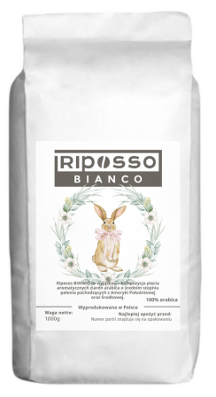 Riposso Bianco 1kg 100% ARABICA Kawa ziarnista Edycja Wielkanoc