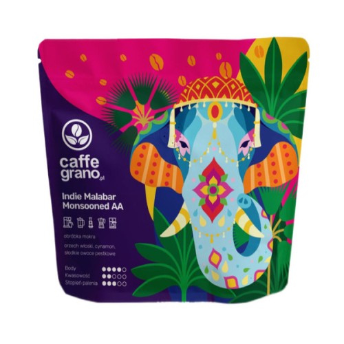 Przejdź do produktu Caffe Grano India Malabar Monsooned AA ESPRESSO Kawa ziarnista 250g