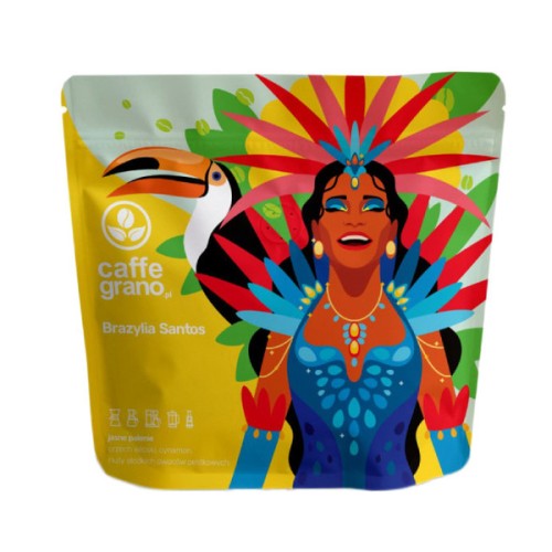 Przejdź do produktu Caffe Grano Brazylia Santos FILTR Kawa ziarnista 250g