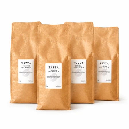 Zestaw: 4x TAZZA - PREMIUM 100% arabica - kawa ziarnista 1kg
