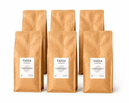 Zestaw: 6x TAZZA - ESPRESSO - kawa ziarnista 1kg