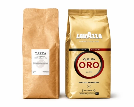 Zestaw: Lavazza Qualita Oro 1kg + TAZZA Premium 100% arabica 1kg