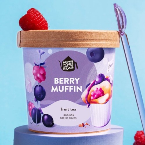 Przejdź do produktu Herbata Brown House&Tea BERRY MUFFIN - rooibos z owocami leśnymi 50g