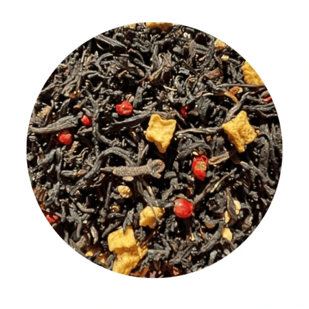 Herbata czarna Brown House&amp;Tea GOLDEN PEACH CHAI - z brzoskwinią 50g