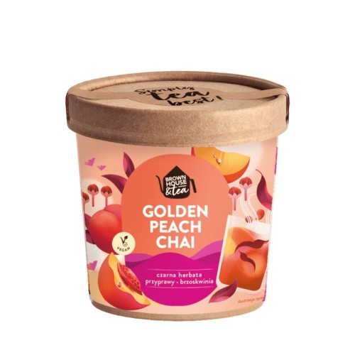 Przejdź do produktu Herbata czarna Brown House&Tea GOLDEN PEACH CHAI - z brzoskwinią 50g