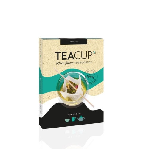 Przejdź do produktu Filtry do herbaty Finum TeaCup 60 szt + bambusowy patyczek