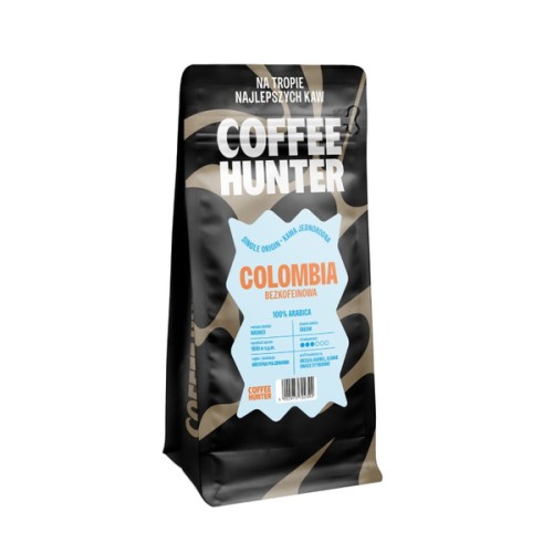 Przejdź do produktu Kawa ziarnista COFFEE HUNTER Colombia Bezkofeinowa 250g
