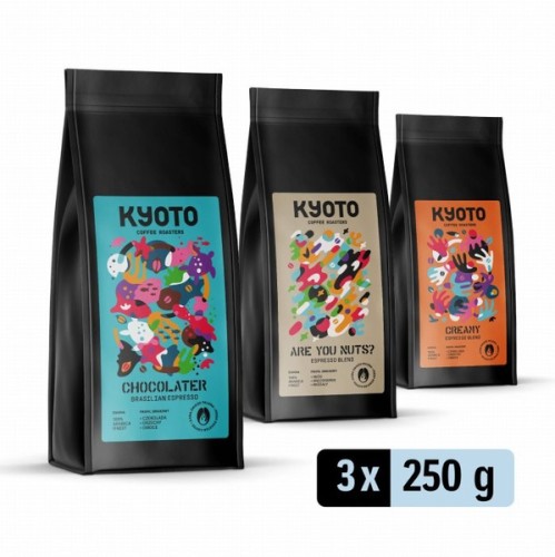 Przejdź do produktu Zestaw degustacyjny KYOTO ESPRESSO I 3x250g