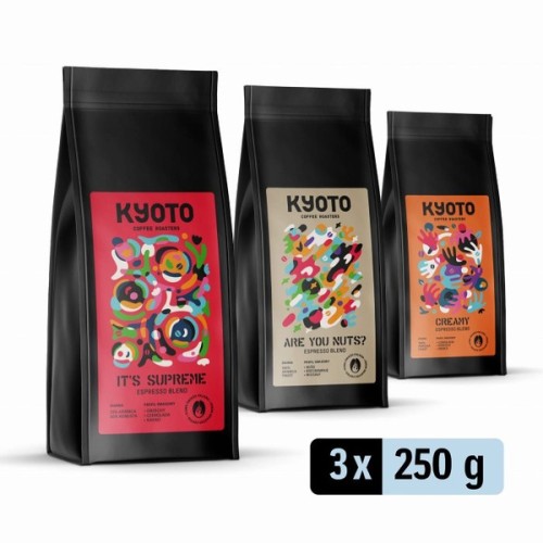 Przejdź do produktu Zestaw degustacyjny KYOTO ESPRESSO II 3x250g