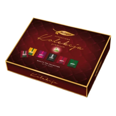 Kolekcja herbat Herbapol Premium 48szt. - Bordowa