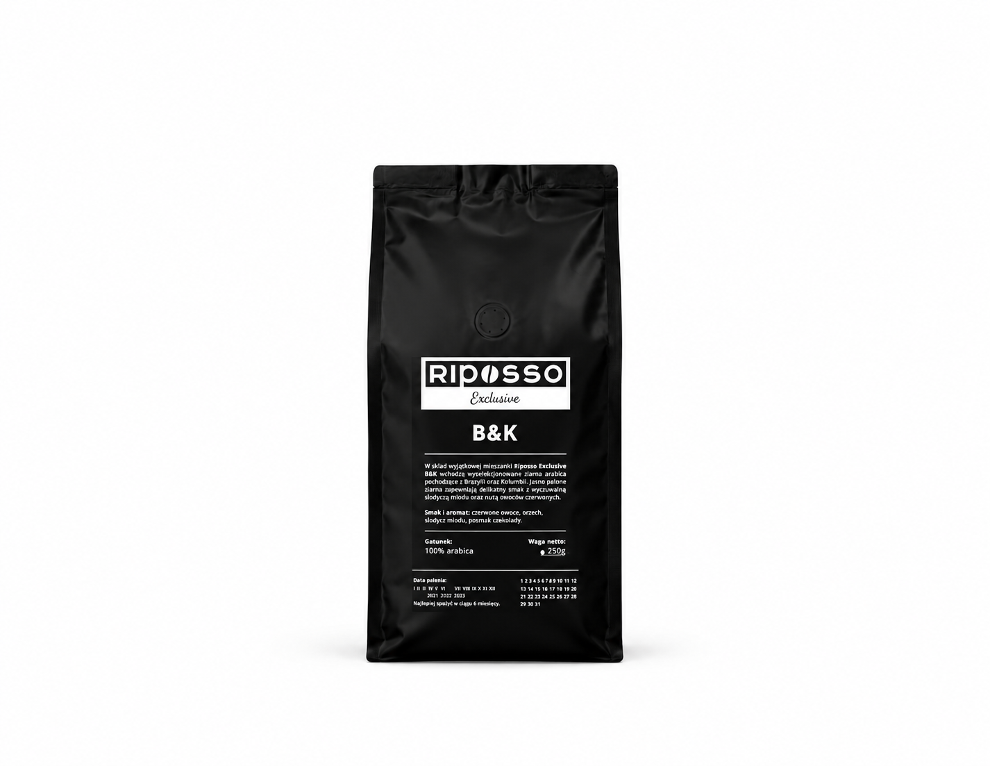 Riposso Exclusive B&amp;K 250g 100% ARABICA - ŚWIEŻO PALONA