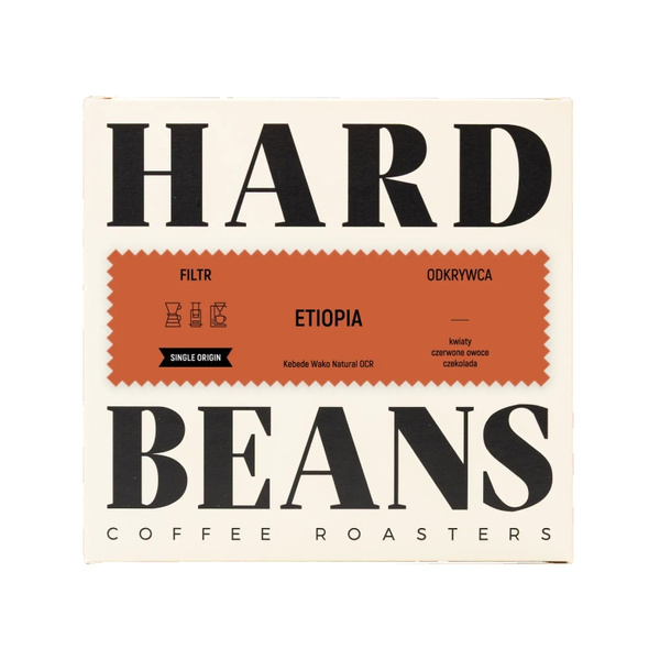 Hard Beans Etiopia Kebede Wako Natural OCR Kawa ziarnista 250g
