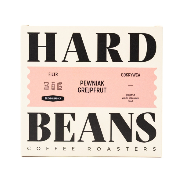 Hard Beans Pewniak Grejpfrut Filtr Kawa ziarnista 250g