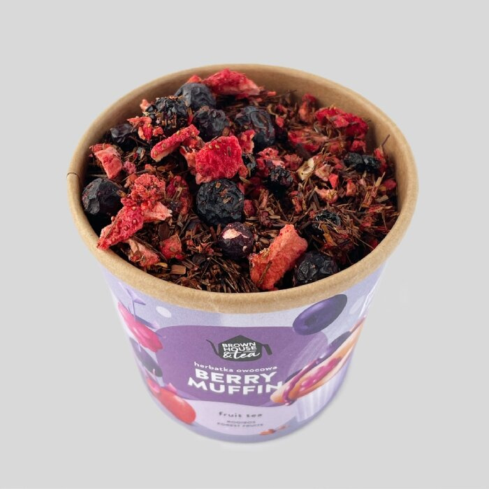 Herbata Brown House&amp;Tea BERRY MUFFIN - rooibos z owocami leśnymi 50g
