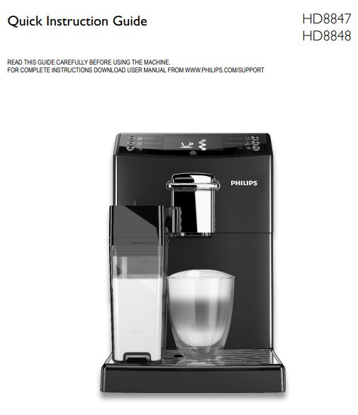 Instrukcja obsługi Philips 4000 series HD8847 / HD8848 (PDF)